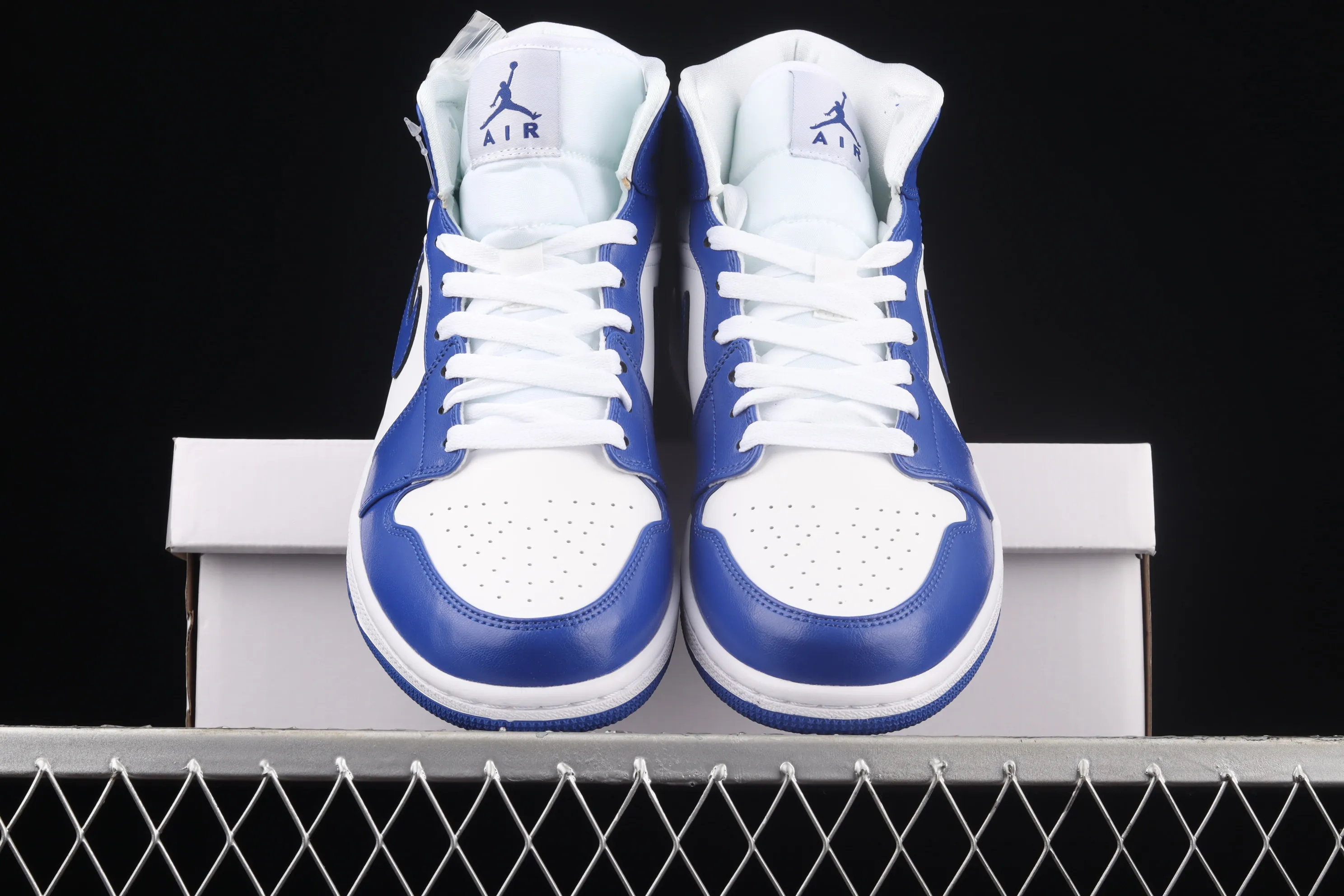 All categories Air Jordan Jordan series basketball shoes Air Jordan 1 Mid Air Jordan 1 Mid AJ1 Joe 1 Kentucky Blue Zhongbang basketball shoes BQ6472-104